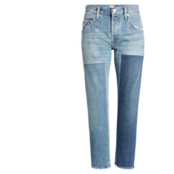 Anthropologie Citizens of Humanity Emerson Straight Leg Jean Medium Blue W25 NWT - Picture 2 of 14